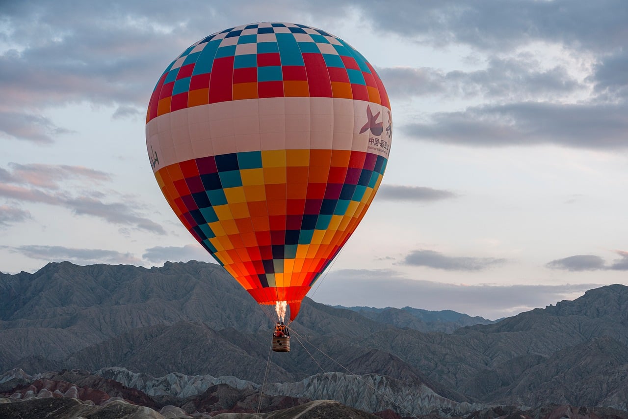 Stunning sunrise from the balloon